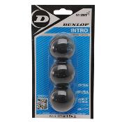 Pelotas de squash Dunlop Intro - punto azul (x3)