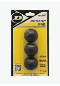 Pelotas de squash Dunlop Pro doble punto amarillo (x3)