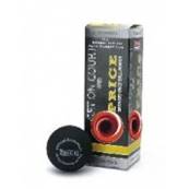 3 Pelotas de racquetball Price Negras -Doble Punto amarillo